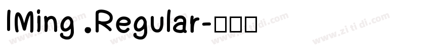 IMing Regular字体转换